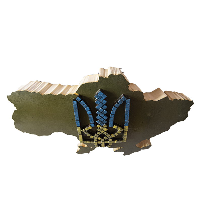 MILITARY ARTIFACTS based on the covers of the transport and launch containers of the Ukrainian C-300 ANTI-MISSILE COMPLEXES . War memorabilia