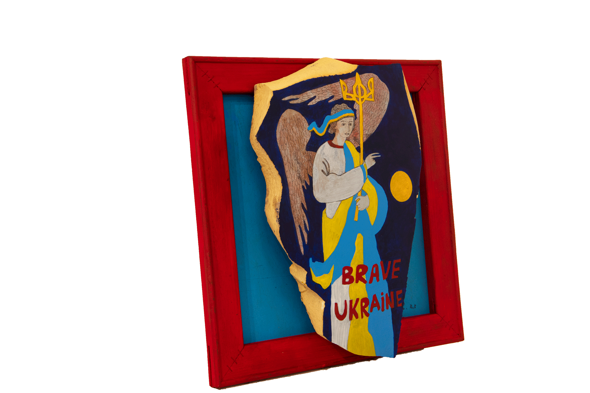 art painting on the base of covers of the transport and launch containers of the Ukrainian C-300 ANTI-MISSILE COMPLEXES