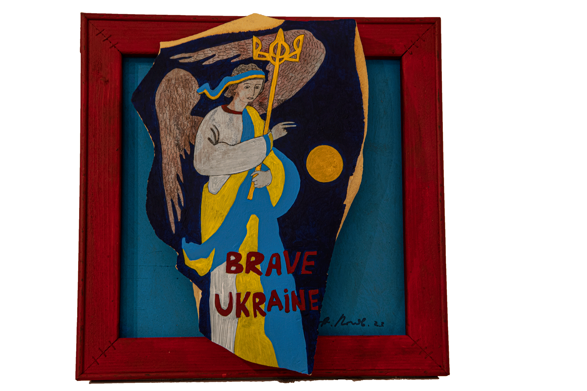art painting on the base of covers of the transport and launch containers of the Ukrainian C-300 ANTI-MISSILE COMPLEXES