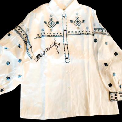 LOT 72 Embroidered shirt signed by V. Zaluzhny.